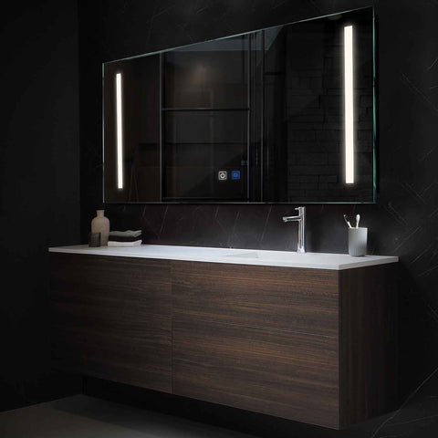 LED Spiegel Rechteckig | Touch-Schalter | Anti-Beschlag-Funktion | Neutralweißes Licht - Reyze Seria Salono Model 5