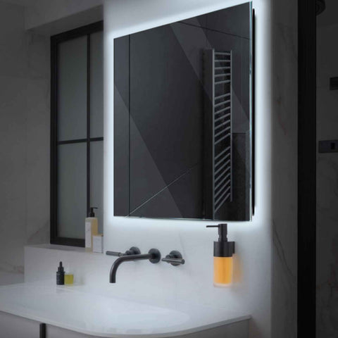 LED Spiegel Quadratisch | Wandschalter-Steuerung | Kaltweißes Licht - Reyze Seria Ambient Model 1
