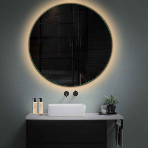 LED Spiegel Rund | Wandschalter-Steuerung | Warmweißes Licht - Reyze Seria Ambient Model 1