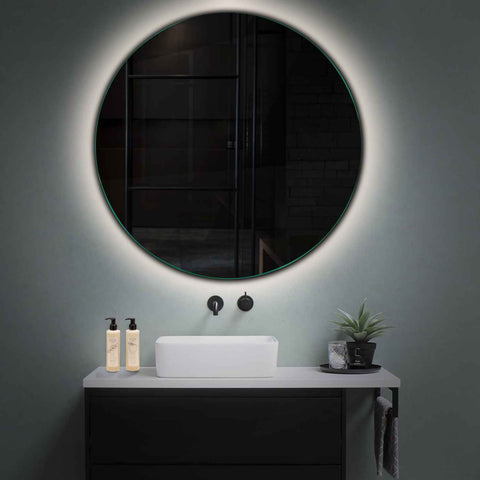 LED Spiegel Rund | Wandschalter-Steuerung | Neutralweißes Licht - Reyze Seria Ambient Model 1