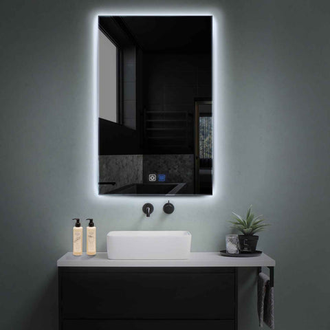 LED Spiegel Vertikal | Touch-Schalter | Anti-Beschlag-Funktion | Kaltweißes Licht - Reyze Seria Ambient Model 1