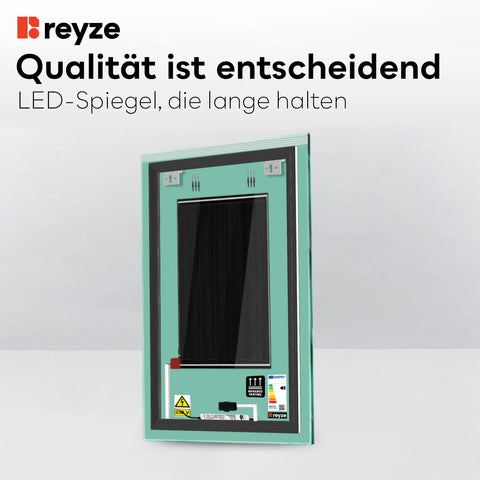 LED Spiegel Vertikal | Touch-Schalter | Anti-Beschlag-Funktion | Kaltweißes Licht - Reyze Seria Edge Model 5