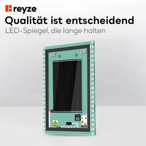 LED Spiegel Vertikal | Touch-Schalter | Anti-Beschlag-Funktion | Neutralweißes Licht - Reyze Seria Edge Model 6