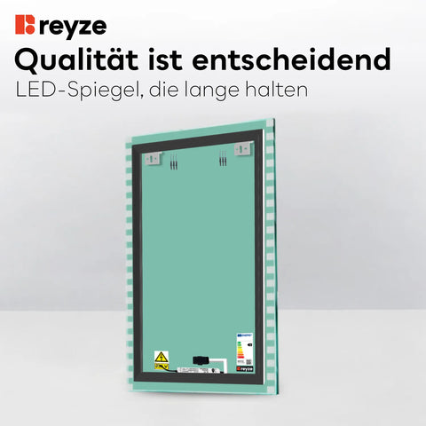 LED Spiegel Vertikal | Touch-Schalter | Kaltweißes Licht - Reyze Seria Edge Model 6