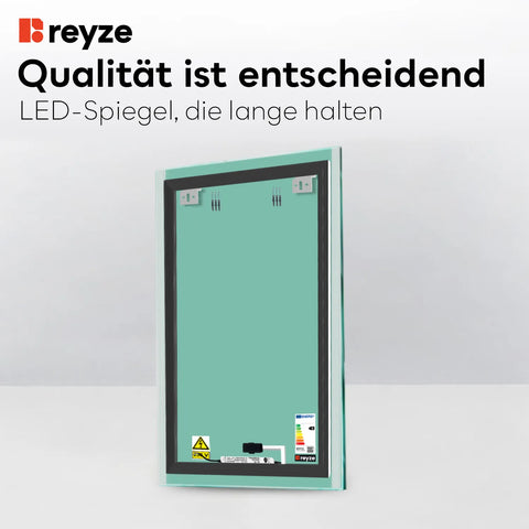 LED Spiegel Vertikal | Touch-Schalter | Warmweißes Licht - Reyze Seria Edge Model 7