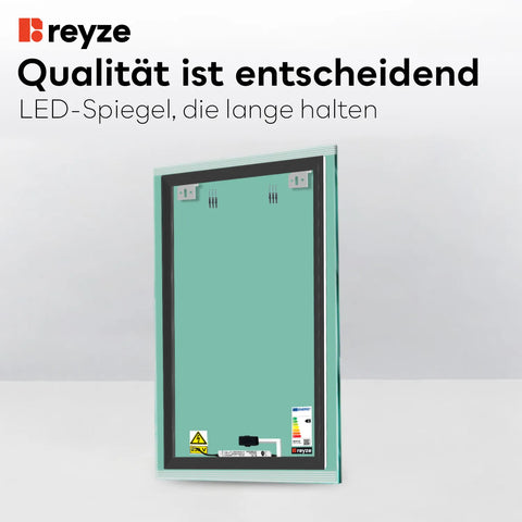 LED Spiegel Vertikal | Touch-Schalter | Neutralweißes Licht - Reyze Seria Edge Model 8