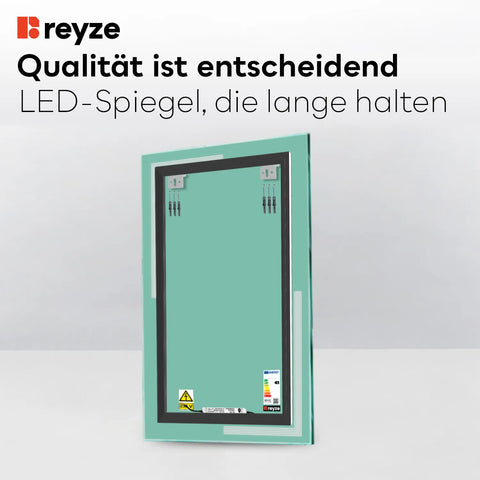 LED Spiegel Vertikal | Wandschalter-Steuerung | Warmweißes Licht - Reyze Seria Minimal Model 2