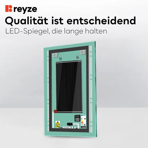 LED Spiegel Vertikal | Touch-Schalter | Anti-Beschlag-Funktion | Kaltweißes Licht - Reyze Seria Minimal Model 3
