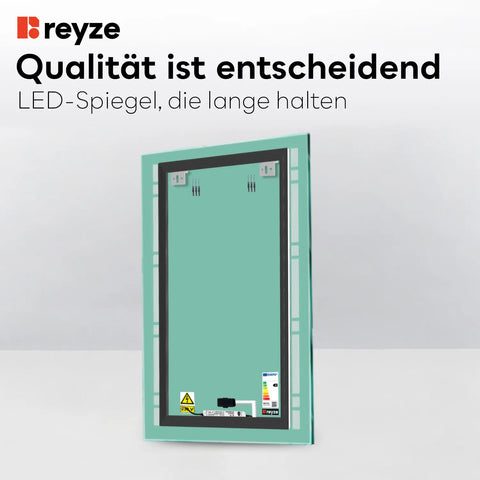 LED Spiegel Vertikal | Touch-Schalter | Kaltweißes Licht - Reyze Seria Minimal Model 3