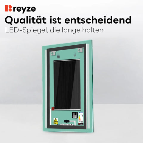 LED Spiegel Vertikal | Touch-Schalter | Anti-Beschlag-Funktion | Neutralweißes Licht - Reyze Seria Minimal Model 7