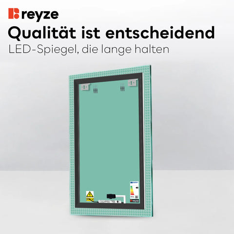 LED Spiegel Vertikal | Touch-Schalter | Kaltweißes Licht - Reyze Seria Official Model 3