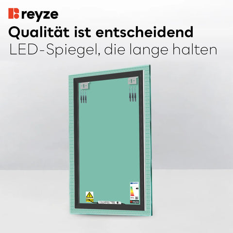 LED Spiegel Vertikal | Wandschalter-Steuerung | Kaltweißes Licht - Reyze Seria Official Model 5