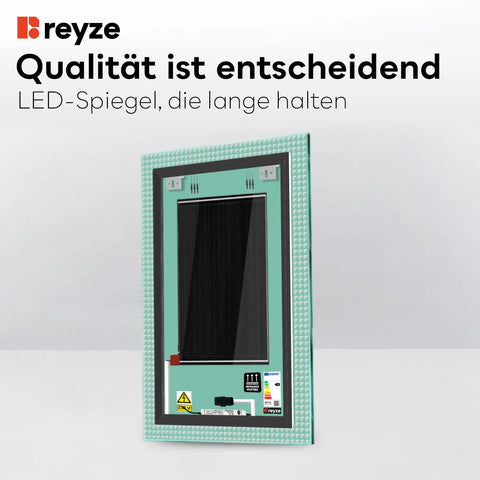 LED Spiegel Vertikal | Touch-Schalter | Anti-Beschlag-Funktion | Kaltweißes Licht - Reyze Seria Official Model 6
