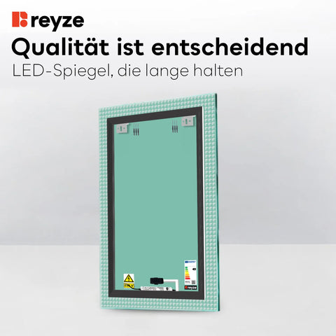 LED Spiegel Vertikal | Touch-Schalter | Warmweißes Licht - Reyze Seria Official Model 6