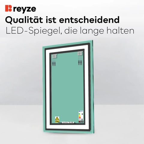 LED Spiegel Vertikal | Wandschalter-Steuerung | Warmweißes Licht - Reyze Seria Salono Model 2