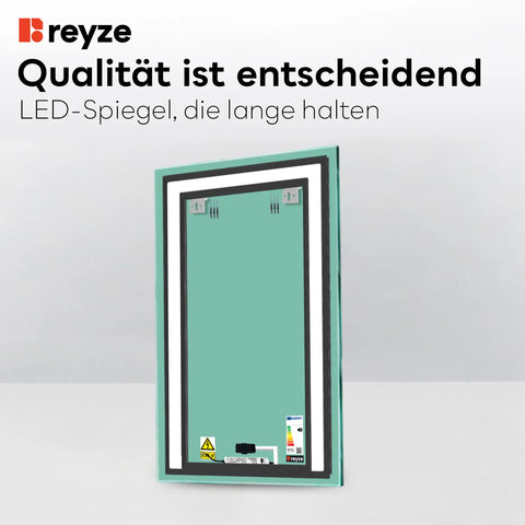 LED Spiegel Vertikal | Touch-Schalter | Kaltweißes Licht - Reyze Seria Salono Model 6