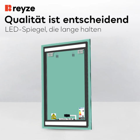 LED Spiegel Vertikal | Touch-Schalter | Kaltweißes Licht - Reyze Seria Salono Model 7