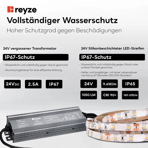 LED Spiegel Quadratisch | Wandschalter-Steuerung | Neutralweißes Licht - Reyze Seria Simetria Model 4
