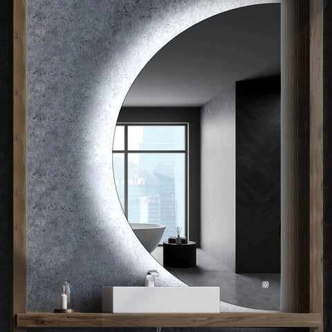LED Spiegel Halbmond | Touch-Schalter | Kaltweißes Licht - Reyze Seria Ambient Model 1 - Rechte Seite