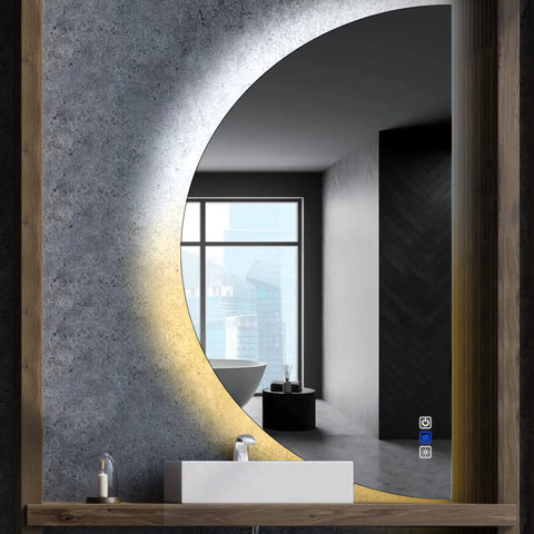 LED Spiegel Halbmond | Touch-Schalter | Anti-Beschlag-Funktion | Einstellbare Farbtemperatur - Reyze Seria Ambient Model 1 - Rechte Seite