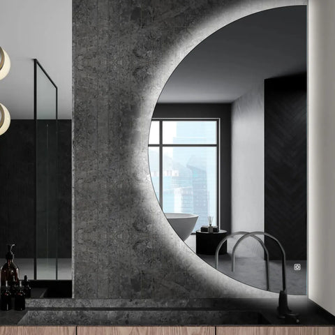 LED Spiegel Halbmond | Touch-Schalter | Kaltweißes Licht - Reyze Seria Ambient Model 1 - Rechte Seite