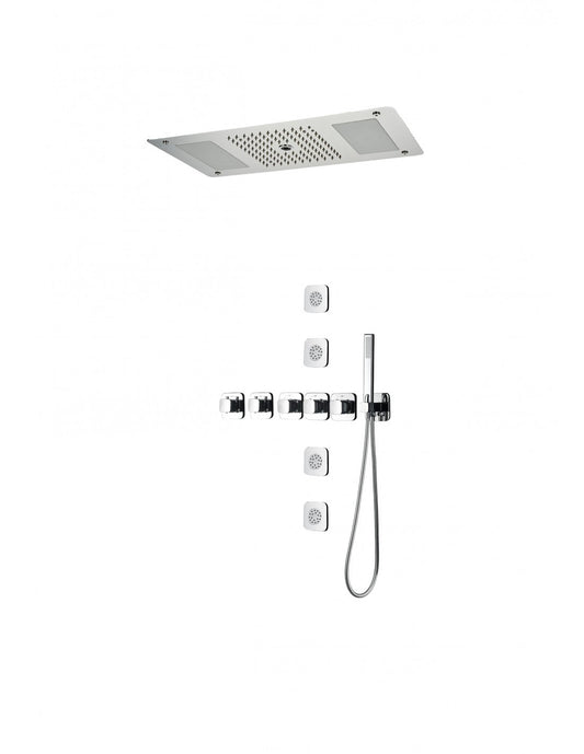 Sistem separat de dus plat incastrat SPARKE model ONERAL 04 BRUSHED NICKEL