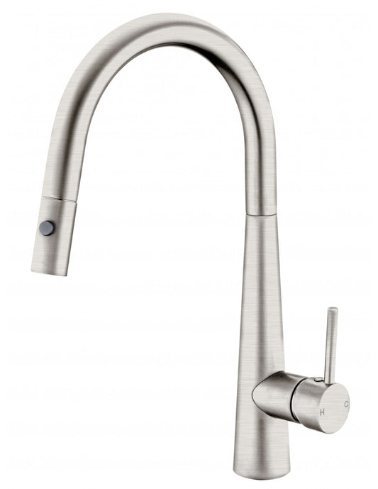 Baterie bucatarie stativa cu pipa flexibila Vege Spray SPARKE model CELIA 04 BRUSHED NICKEL