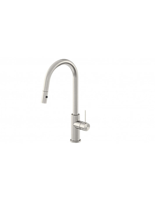 Baterie bucatarie stativa cu pipa flexibila Vege Spray SPARKE model MUSA 04 BRUSHED NICKEL