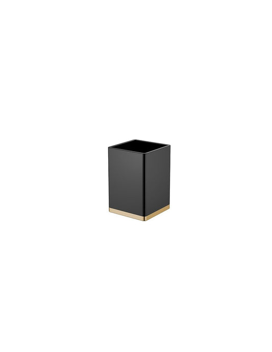 Pahar suport pentru diferite obiecte baie SPARKE model SOPA 05 BLACK-GOLD